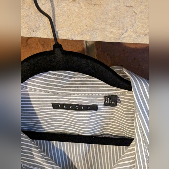 Theory striped button down - Picture 3 of 3
